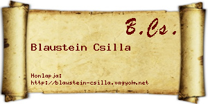 Blaustein Csilla névjegykártya